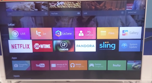 <LeEco 섹션에 있는 모든 서비스는 러에코에서 직접 제공합니다>(출처=IT동아)