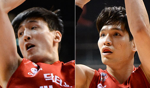 오리온 최진수-장재석(오른쪽). 사진제공｜KBL