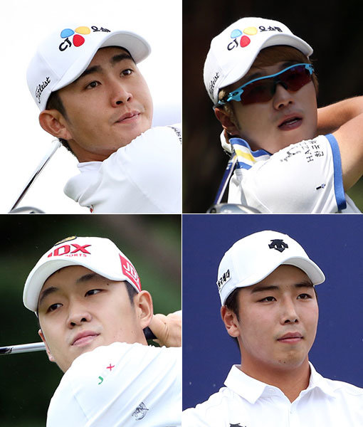이수민-이창우-김태우-김남훈(왼쪽 상단부터 시계방향으로). 사진제공｜KPGA