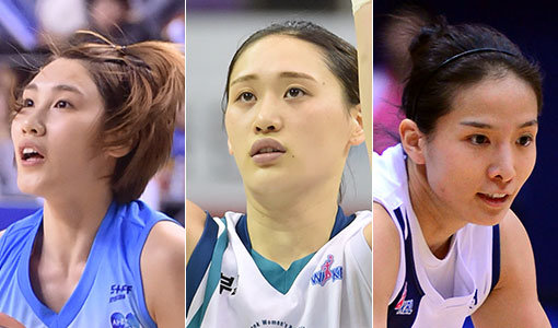 삼성생명 박하나-KEB하나은행 강이슬-신한은행 김연주(왼쪽부터). 사진｜스포츠동아DB·WKBL