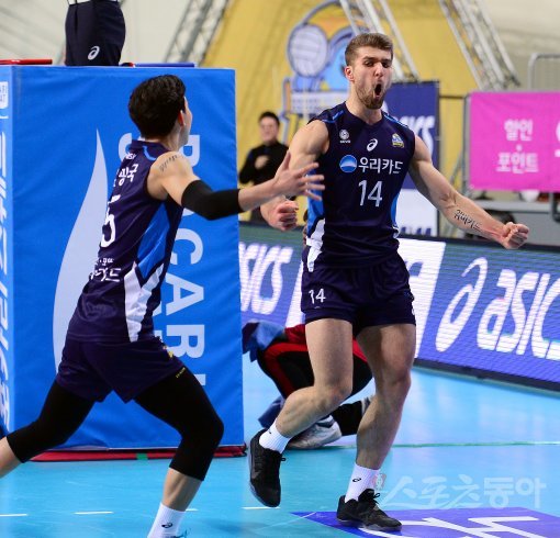 우리카드 파다르. 장충체육관｜김종원 기자 won@donga.com