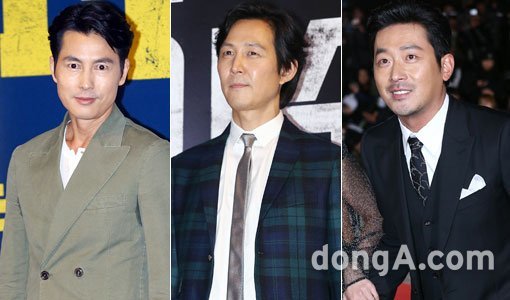 배우 정우성-이정재-하정우. 동아닷컴DB
