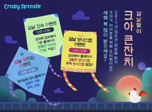 크레이지 아케이드 신년 이벤트(출처=게임동아)