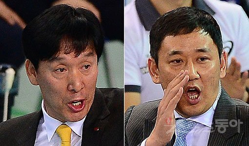 한국전력 신영철 감독-현대캐피탈 최태웅 감독(오른쪽). 스포츠동아DB