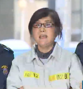 25일 특검에 출석하며 큰 소리로 억울함을 호소하던 최순실 씨. 사진=채널A