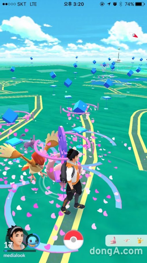 서울 광진구 어린이대공원에는 포켓몬 고에서 활용할 수 있는 포켓볼과 아이템 등을 얻는 일종의 정류장이 밀집해 있다.