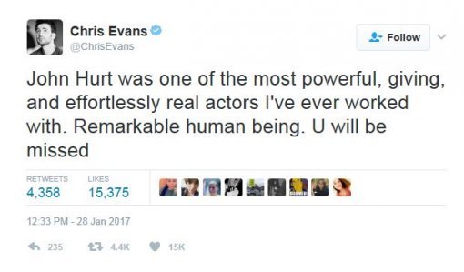 사진=크리스 에반스 소셜미디어 캡처