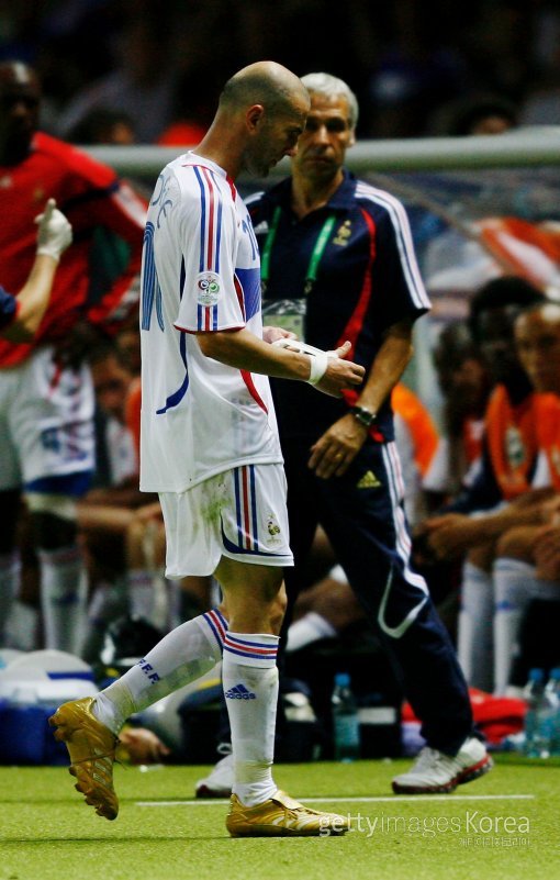 독일 월드컵 결승전 당시 지단. 사진=ⓒGettyimages이매진스