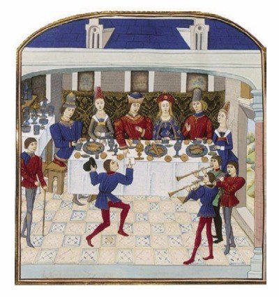 15세기 상류층의 식사 <출처=푸른지식>