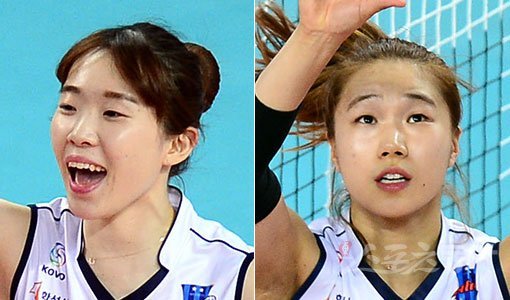 IBK기업은행 김미연-이고은(오른쪽). 스포츠동아DB
