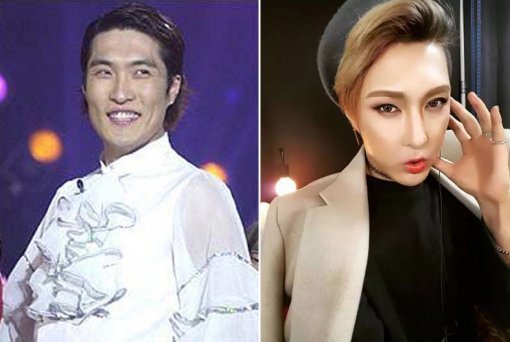 KBS 개그콘서트 활동 당시(왼쪽)와 현재의 김기수