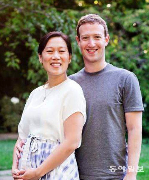 페이스북 창업자 마크 저커버그(오른쪽)와 아내 프리실라 챈. 동아일보DB