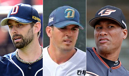 두산 니퍼트-NC 맨십-한화 오간도(왼쪽부터). 사진｜스포츠동아DB·NC 다이노스·한화 이글스
