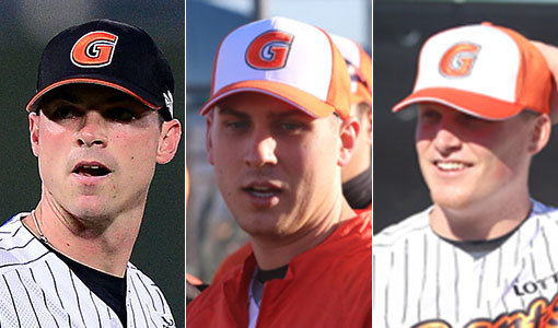 롯데 레일리-번즈-마켈(왼쪽부터). 사진｜스포츠동아DB·롯데 자이언츠