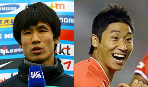 지난 2009년 대표팀에서 뛸 당시 정조국-이근호(오른쪽). 사진제공｜대한축구협회