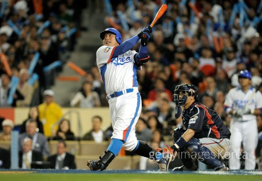 지난 2009 WBC 한일전 당시 김태균. 사진=ⓒGettyimages이매진스