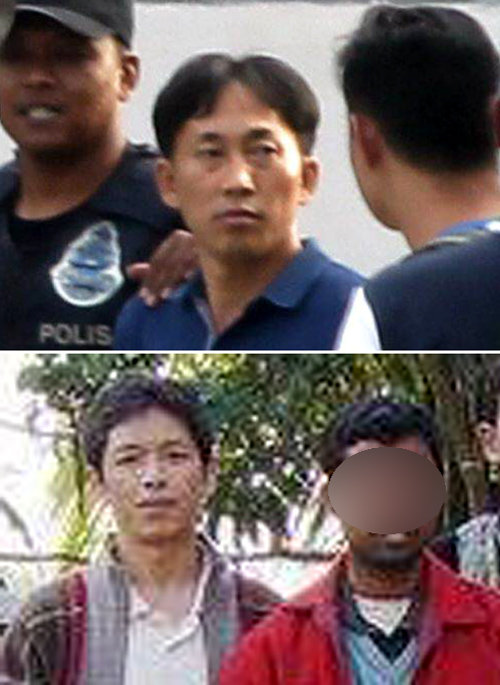 체포된 리정철과 친구가 공개한 리정철 사진 말레이시아 경찰에 검거될 당시 리정철(위쪽 사진)과 같은 이름의 페이스북 사용자의 친구가 제공한 리정철 모습. 더스타온라인 캡처