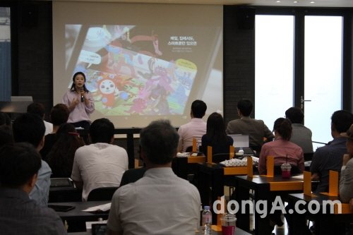 ㈜뮤엠교육이 유아기 아동을 대상으로 한 영어교육 프로그램 ‘뮤고(MU:GO)’를 선보였다. 사진제공=뮤엠교육