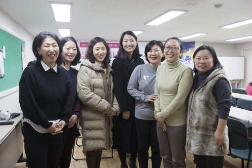 2017 책꿈맘 겨울캠프를 진행한 책꿈맘 회원들(지호영 기자)