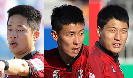 상주 김호남-김태환-주민규(왼쪽부터). 사진제공｜상주상무