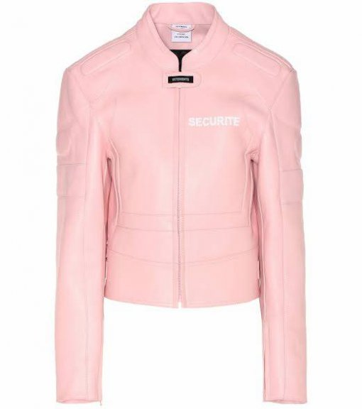 베트망 ‘라이트 핑크 레더 재킷’