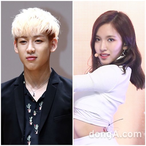 걸그룹 트와이스 미나-그룹 갓세븐 뱀뱀. 동아닷컴DB