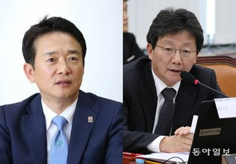 (왼쪽부터) 남경필 경기도지사,유승민 바른정당 의원