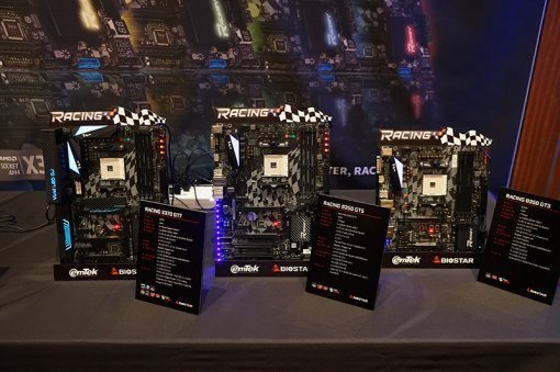 바이오스타 AMD 300 시리즈 메인보드. (출처=IT동아)
