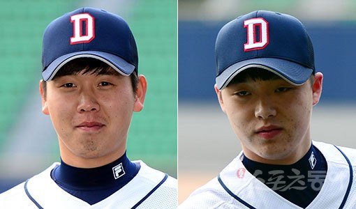 두산 김명신-박치국(오른쪽). 스포츠동아DB