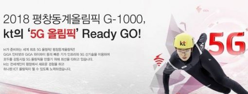KT의 평창동계올림픽 관련 5G 홍보 이미지(출처=IT동아)