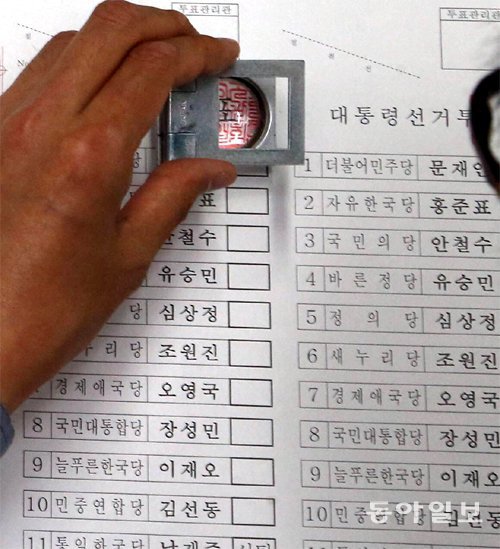 투표용지 인쇄… 남재준-김정선은 ‘사퇴’