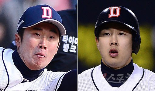 두산 허경민-박건우(오른쪽). 스포츠동아DB