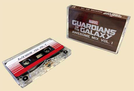 영화 ‘가디언즈 오브 갤럭시’ 사운드트랙 음반의 카세트테이프 버전.