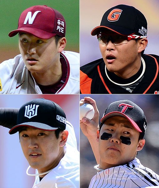 넥센 최원태-롯데 박세웅-LG 임찬규-kt 고영표(왼쪽 상단부터 시계방향으로). 스포츠동아DB