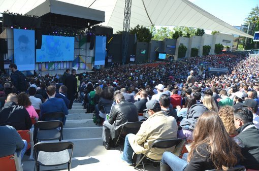 <쇼어라인 앰피시어터가 개발자로 꽉 찼습니다.>(출처=IT동아)