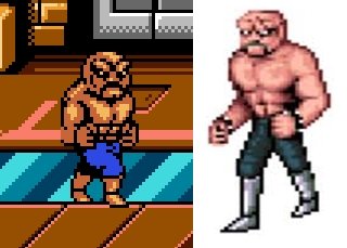 주인공 만큼이나 카리스마 넘쳤던 아보보의 모습 (좌 : 패미콤판, 우 : 아케이드판) (출처=게임동아)