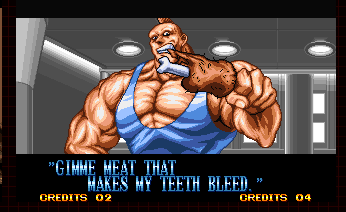 만화 고기를 뜯는! 저 당당한 모습을 보라! (출처=게임동아)