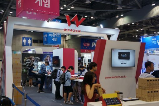웹젠 플레이엑스포 부스 (사진=게임동아)