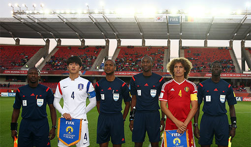 2015 U-17 월드컵 당시 이상민(왼쪽에서 두 번째). 사진제공｜FIFA 홈페이지
