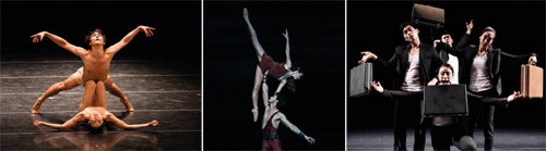 유니버설발레단 ‘디스이즈모던’, 국립발레단 ‘스파르타쿠스’, 다크서클즈 컨템포러리 댄스 ‘평범한 남자들’(왼쪽부터). 유니버설발레단·국립발레단·다크서클즈 컨템포러리 댄스 제공