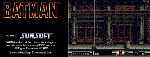 1991년도에 선소프트에서 제작된 메가드라이브판 배트맨. 선소프트는 그래픽이 미려한 걸로 유명하다 (출처=게임동아)