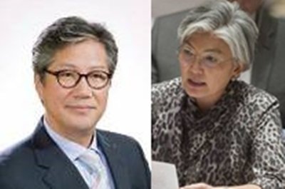 (왼쪽부터)김기정 전 국가안보실 2차장, 강경화 외교부 장관 후보자