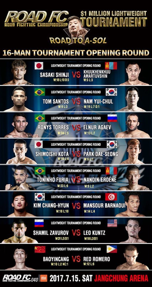 7?15? ??????? ???? ‘ROAD TO A-SOL’16? ???? ???. 100? ??? ??? ?? ??? MMA ????? ???‘?? ??’?????. ???? ? ROAD FC