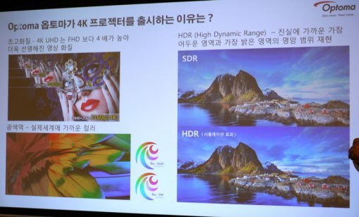 옵토마의 신제품은 4K 해상도와 HDR 기술 지원이 특징 (출처=IT동아)