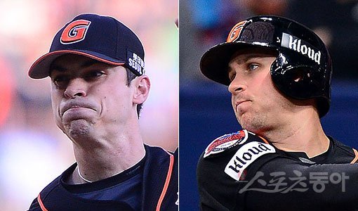 롯데 레일리-번즈(오른쪽). 스포츠동아DB