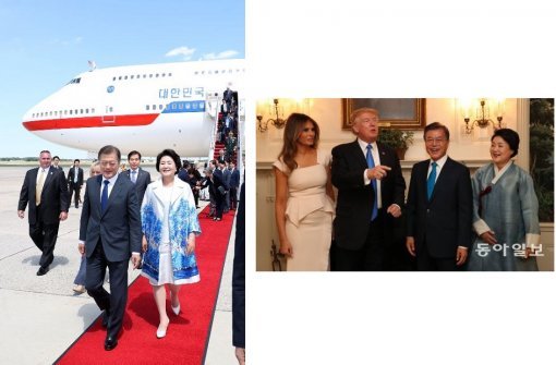 사진=우측(청와대 트위터), 좌측(청와대사진기자단)
