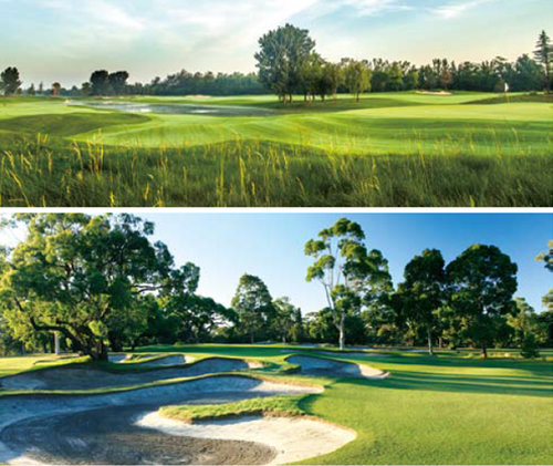 중국 톈진27인 골프클럽(위)과 호주의 우드랜즈 골프클럽.