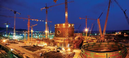 아랍에미리트(UAE)에 수출될 신형 국산 원자로 APR1400이 사용된 신고리원전 3, 4호기 건설 현장. [사진 제공 · 한국수력원자력
]