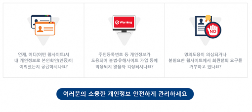 행정안전부와 한국인터넷진흥원이 제공하는 e프라이버시 클린 서비스(출처=IT동아)