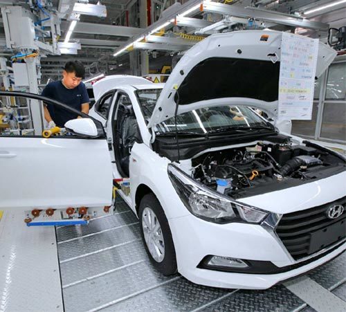 허베이성 창저우시 ‘창저우경제개발구’의 현대차 4공장 생산라인. 현대자동차 제공